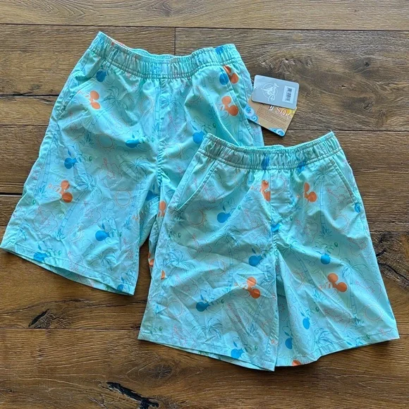Disney Aqua Mickey Mouse Shorts - Picture 2 of 7